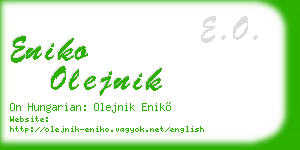 eniko olejnik business card